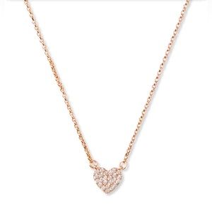NWT Kate Spade Yours Truly Pave Heart Mini Pendant Necklace